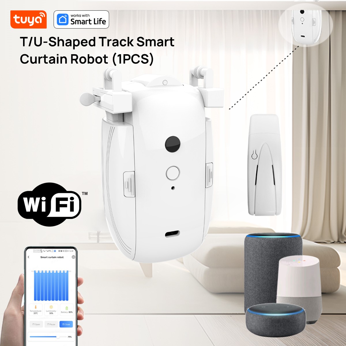 Smart Home Nest - Tuya Smart WiFi Curtain Robot (1