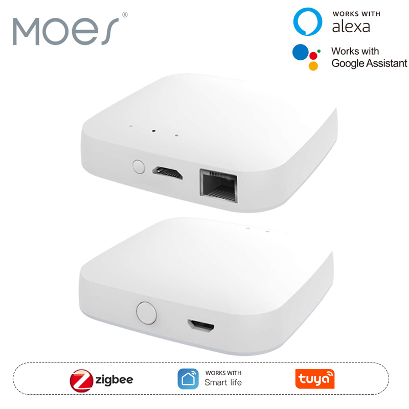 Smart Home Nest - มอยส์ ทูยา ZigBee3.0 สมาร์ทฮับ,ไร้สาย/แบบมีสายเกตเวย์บริดจ์แอพสมาร์ทไลฟ์รีโมทคอนโทรลทำงานร่วมกับอเล็กซากูเกิลโฮมผู้ช่วย