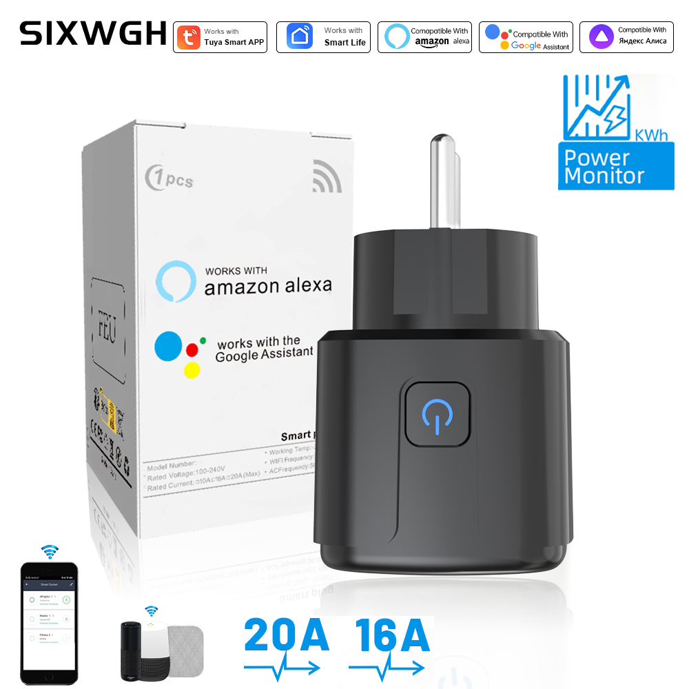 Smart Home Networking - ปลั๊กอัจฉริยะ Tuya ควบคุมผ่าน WiFi รองรับปลั๊ก EU