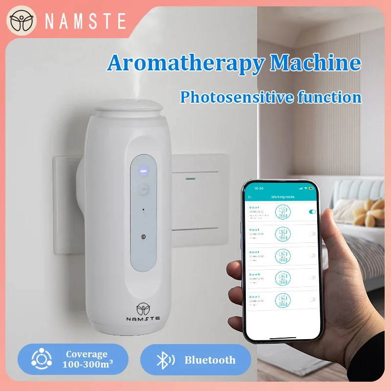 Smart Home Nest - NAMASTE แบบพกพาสมาร์ท Diffuser 300m3 ซ็อกเก็ตบลูทูธสไตล์ Auto