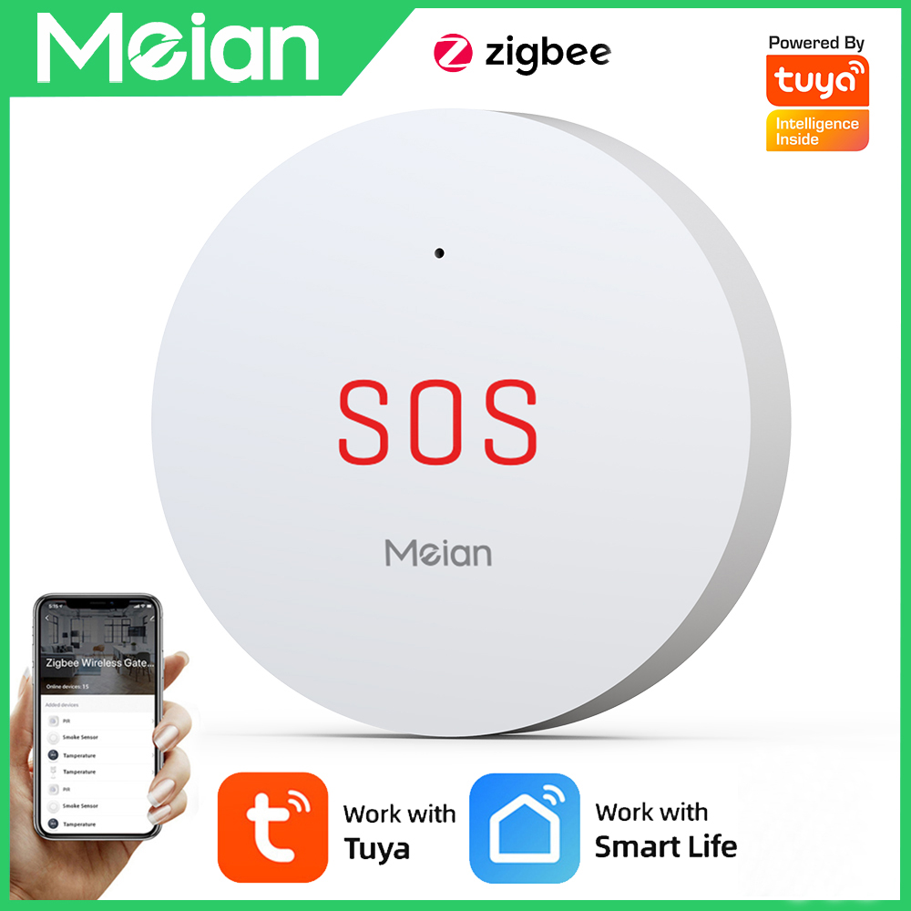 Smart Home Nest - Zigbee Tuya ปุ่มฉุกเฉิน SOS ความปลอดภัยในบ้านระบบเตือนภัยไร้สายปุ่มทำงานร่วมกับ Smart