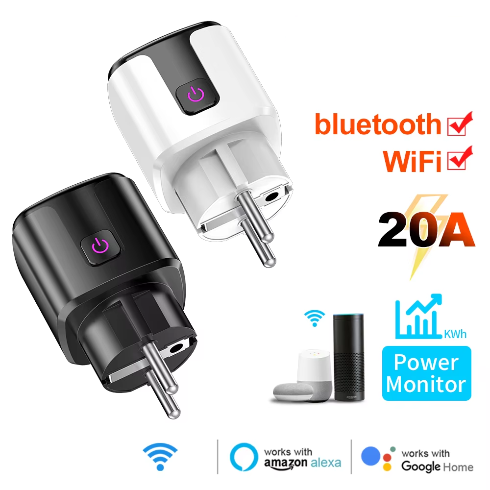 Smart Home Nest - ปลั๊กอัจฉริยะ 20A EU รองรับ WiFi+บลูทูธ พร้อมระบบตรวจสอบพลังงาน
