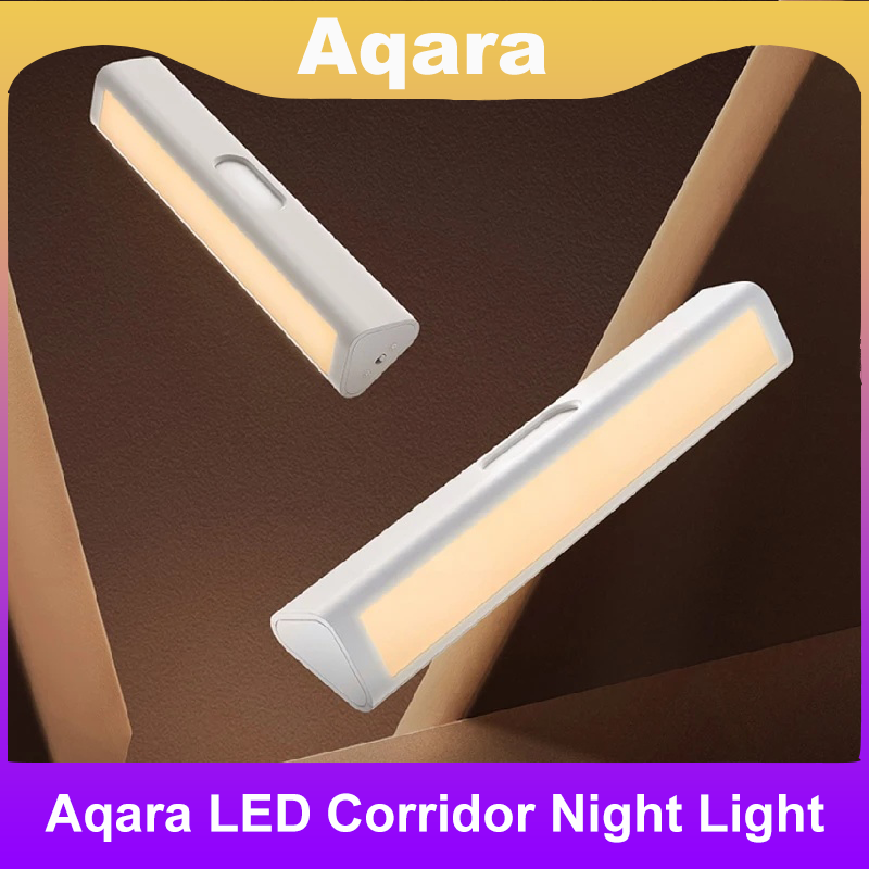 Smart Home Xiaomi Kit - Aqara ไฟ LED สำหรับทางเดินกลางคืนไฟอัจฉริยะตรวจจับการเคลื่อนไหวของร่างกายมนุษย์พร้อมเซ็นเซอร์วัดแสงสำหรับทางเดินข้างเตียงในบ้านอัจฉริยะของ Xiaomi