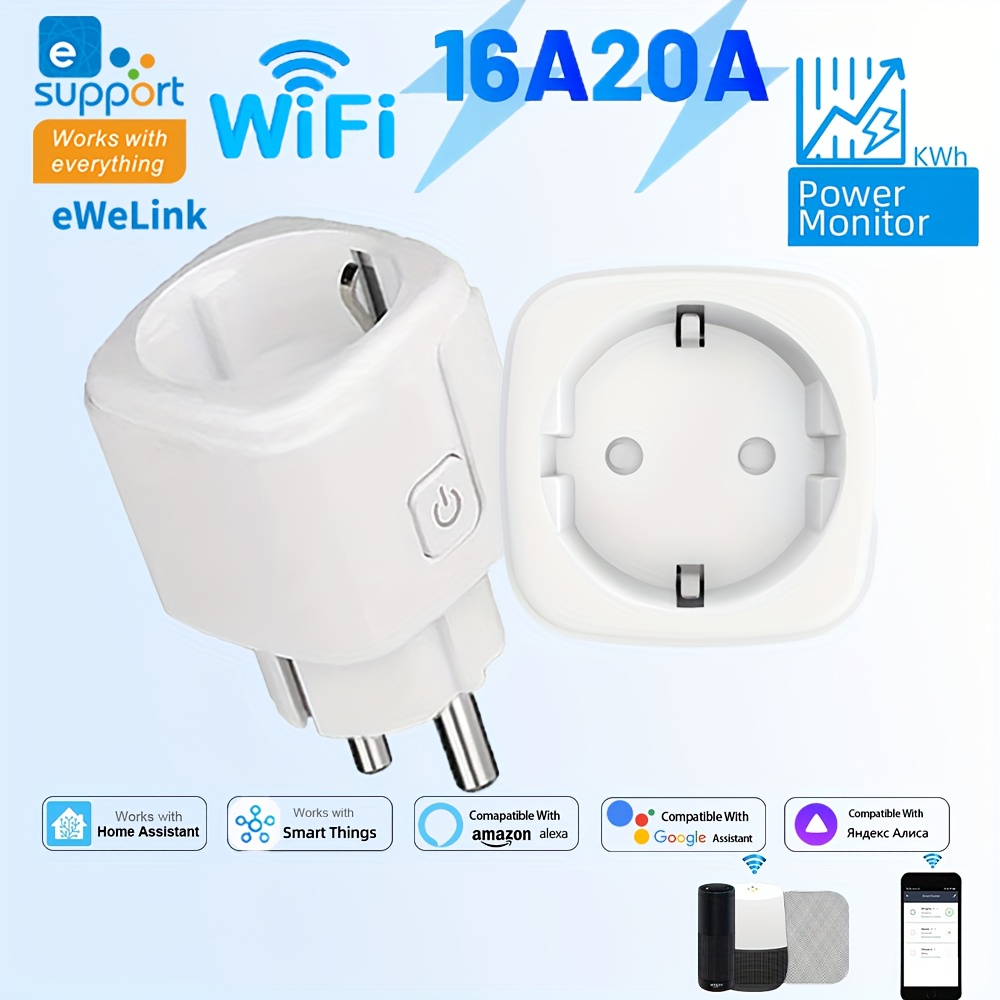 Smart Home Nest - ปลั๊กไฟอัจฉริยะ EWeLink แบบ WiFi มาตรฐาน EU