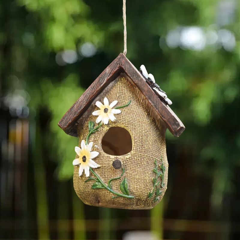 รูปปั้นบ้านนกเรซินสไตล์ชนบทสำห - Smart Home Nest บทวิจารณ์และราคา