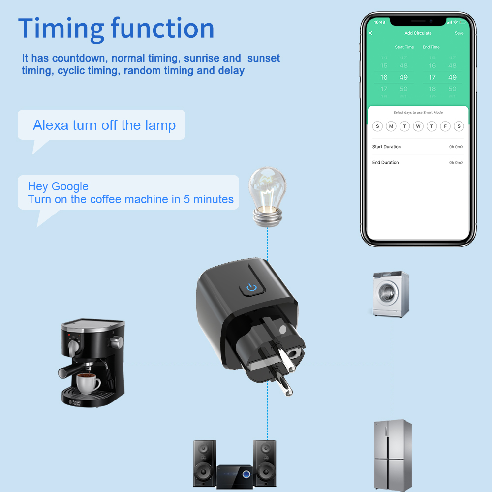 ปลั๊กอัจฉริยะ Tuya ควบคุมผ่าน  - Smart Home Networking บทวิจารณ์และราคา