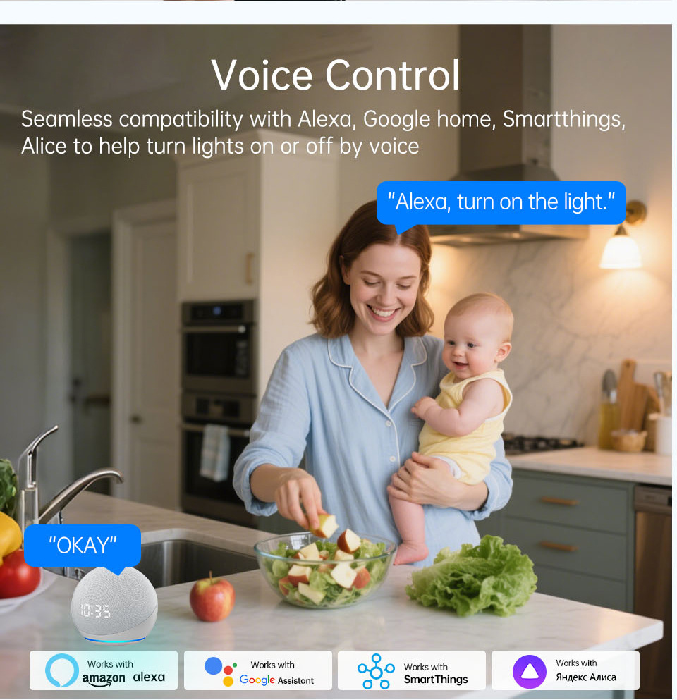 สวิตช์ไฟติดผนังแบบสัมผัส 1 2 3 - Smart Home Alexa บทวิจารณ์และราคา