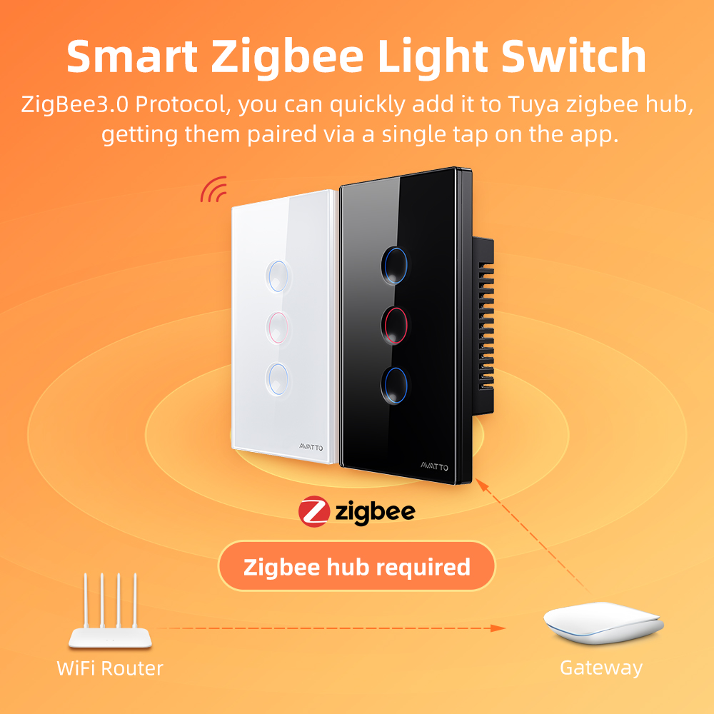 AVATTO 1/2/3/4 Gang ZigBee สวิ - Smart Home Alexa บทวิจารณ์และราคา