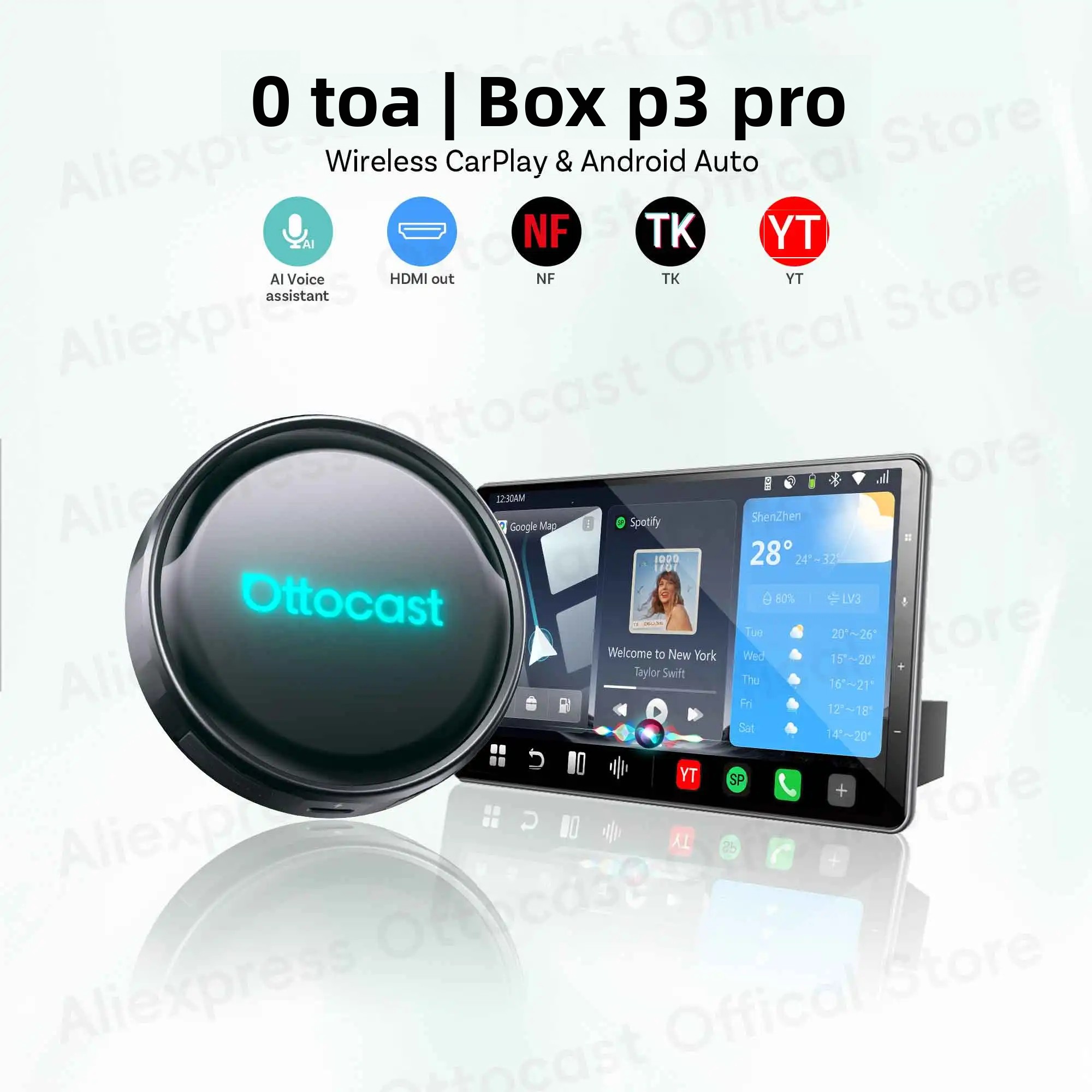 OTTOCAST P3 PRO AI กล่องแอนดรอ - Smart Home Tv บทวิจารณ์และราคา